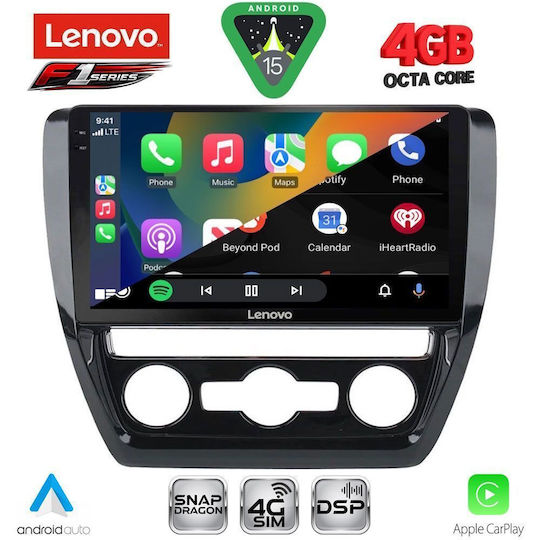 Lenovo Car Audio System for Volkswagen Jetta 2010-2016 Bluetooth USB WiFi GPS Apple CarPlay Android Auto with 10" Touch Screen
