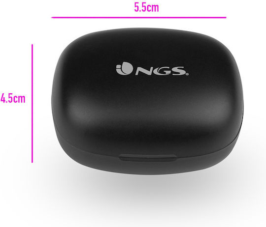 NGS Artica 400 In-ear Bluetooth Handsfree Earphones with Charging Case Black