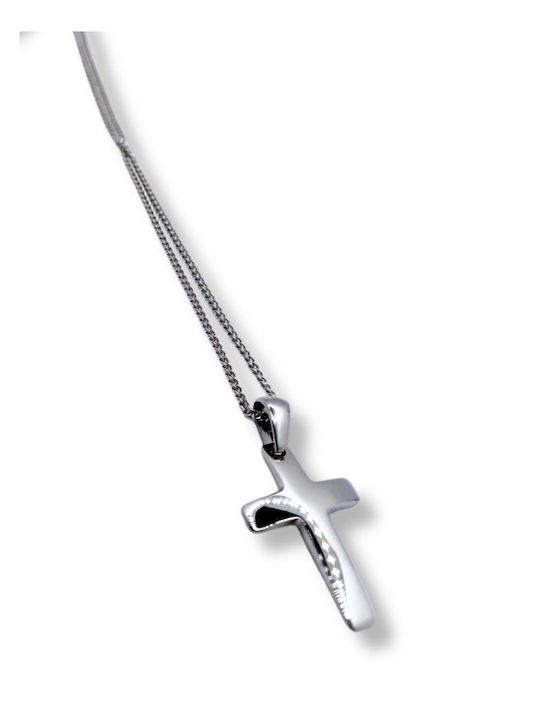 Männlicher Stahlkreuz mit Kette
