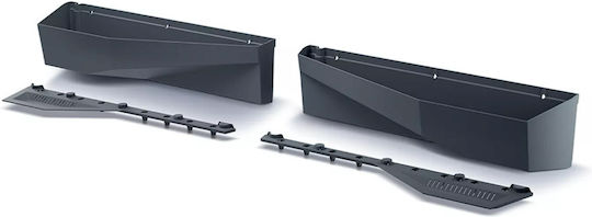 Set 2 Ghivece De Flori Din Plastic Gri Antracit