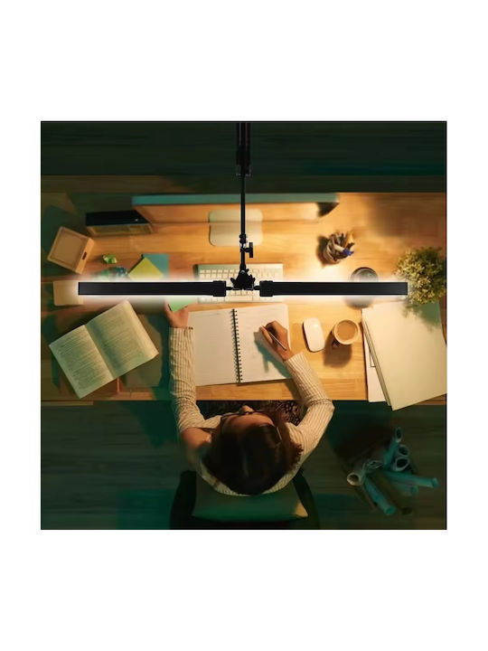 LED Iluminat de Birou cu Braț Flexibil și Clip în Culoare Neagră