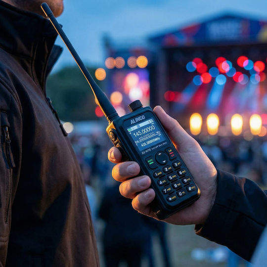 Alinco DJ-W70HE Kabelloser CB- und Zwei-Wege-Funkgerät UHF/VHF 8W mit Farbiger Anzeige