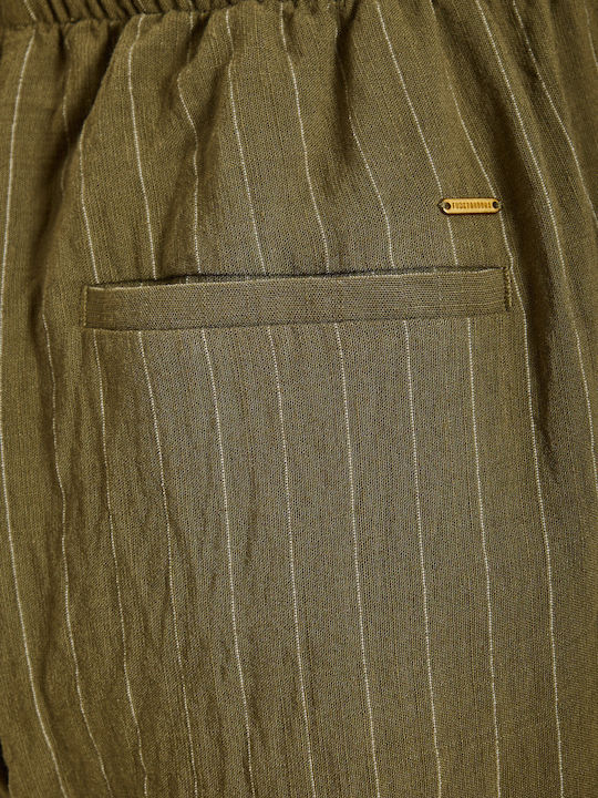 Damenhose in Entspannter Passform Gestreiftes Grünen Farbe
