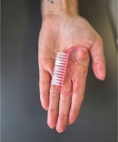 Set 100 Manicure Brushes Dust Removal Zola Soft Brushes Comfortable Handle 6.5 X 3.2 X 1.5 Cm Pink