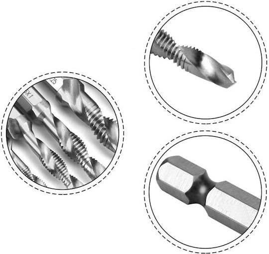 Burghie HSS Cu Cap De Foraj Hexagon Pentru Metal 0.5mm / 0.7mm / 0.8mm / 1.25mm / 1.5mm / 6.35mm