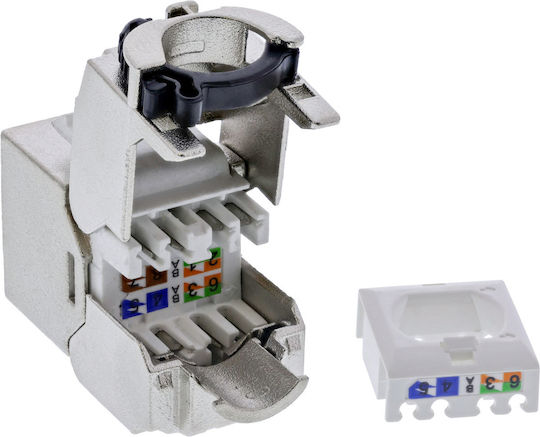 Modul Keystone Rj45 Zola Oțel Inoxidabil Transfer Date Până la 10gb/s 3.8x2.4x1.7 Cm Argintiu