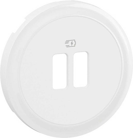Celiane Plate 2 USB Socket White