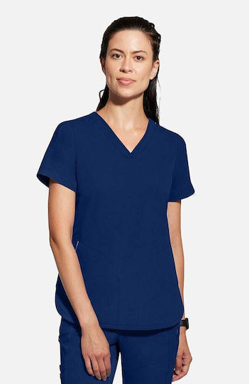 Healing Hands Female Medical Blouse Navy Blue