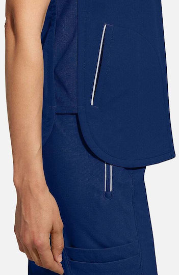 Healing Hands Female Medical Blouse Navy Blue
