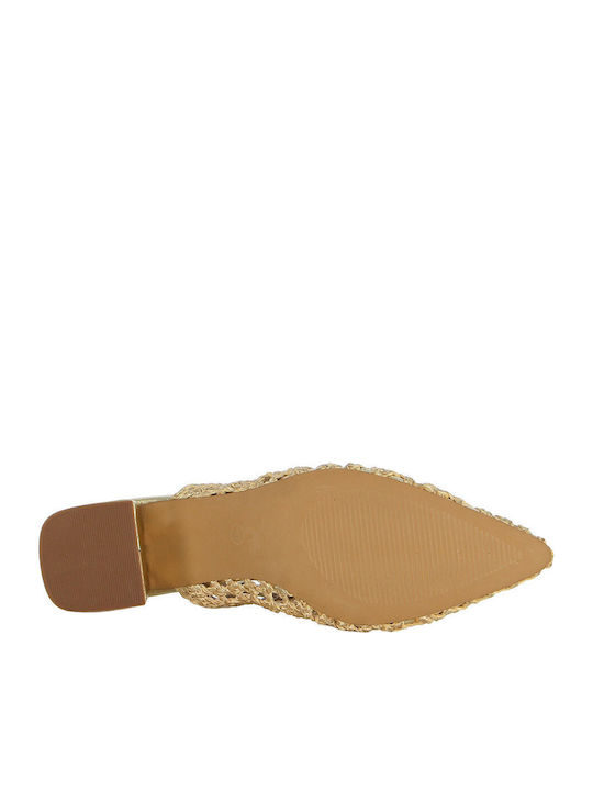 Heels with Medium Heel Gold