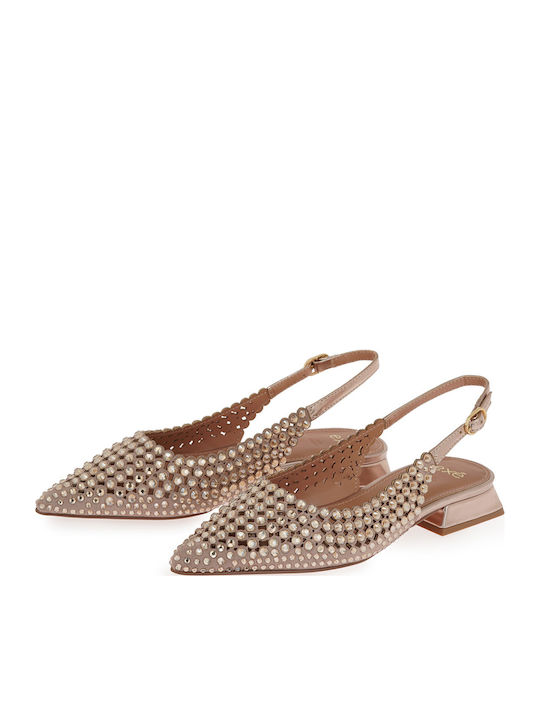 Heels with Low Heel Gold