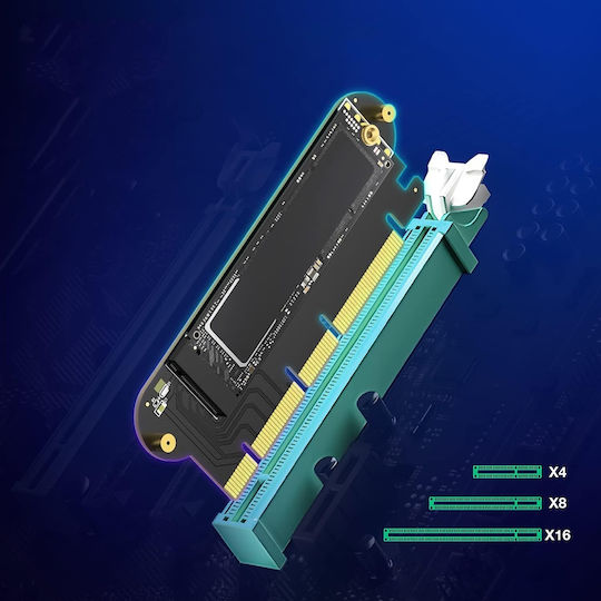 Adaptor M.2 NVMe PCI-E X1 Zola Compatibil Cu Unități M2 2230 2242 2260 2280 64 Gbps Negru