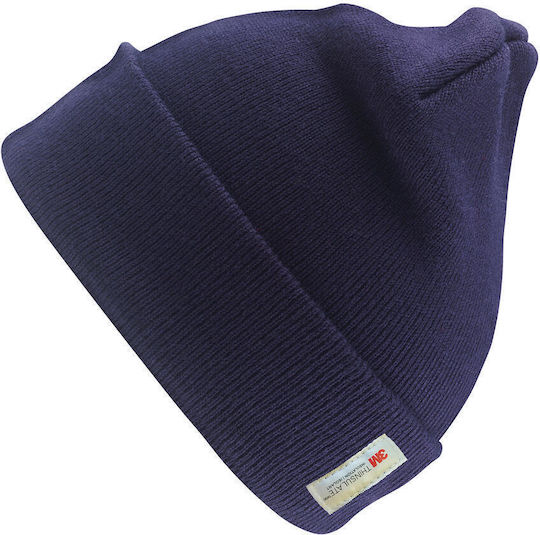 Beanie Unisex Σκούφος Πλεκτός σε Navy Μπλε χρώμα