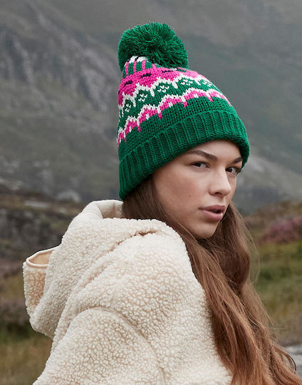 Unisex Beanie Fleece Strickmütze in Grün