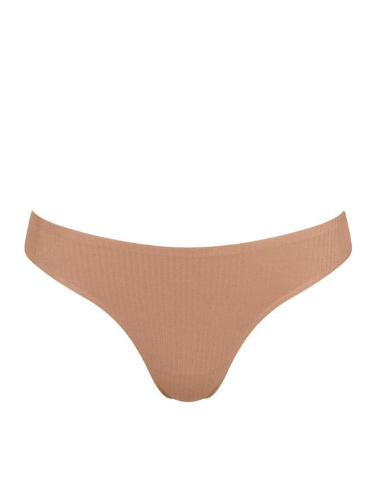 Feel Pure Γυναικείο String χωρίς Ραφές Μπεζ