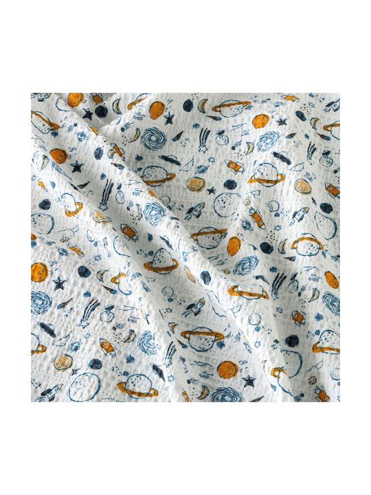 Kentia Waffle Kids Blanket Blue 160x240cm