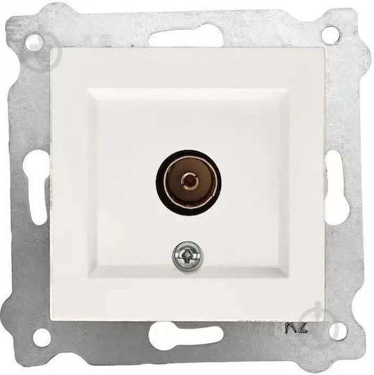 Eingebautete TV-Antennensteckdose Exen Weiß 290-000103-257