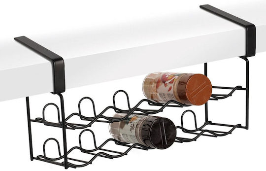 Zeller Wandmontierter Metallischer Gewürzorganisator Schwarz