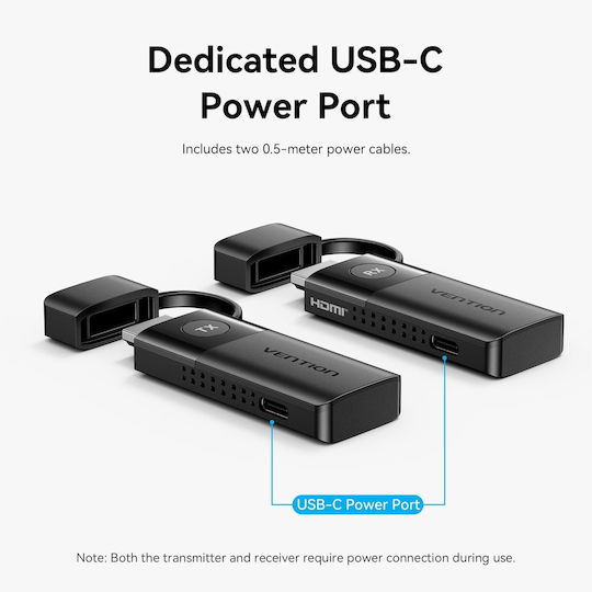 Vention Transmițător Receiver Wireless Hdmi Negru Adkb0
