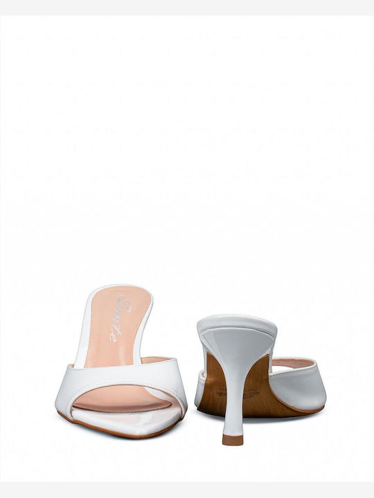 Mules with Heel in White Colour