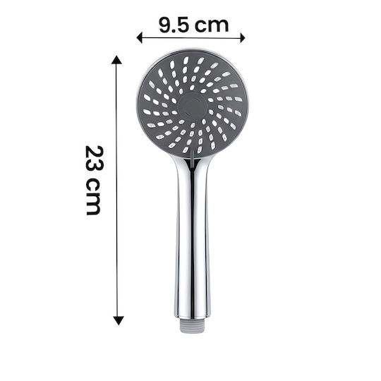 Set Duș Multifuncțional Avizar Cap Duș Furtun Oțel Inoxidabil 1.5m Argintiu