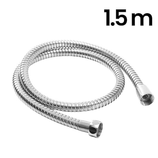 Set Duș Multifuncțional Avizar Cap Duș Furtun Oțel Inoxidabil 1.5m Argintiu