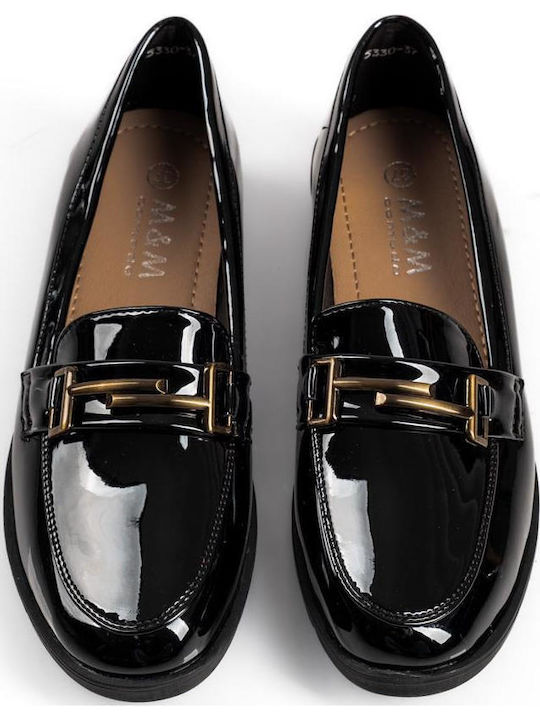Λουστρίνι Γυναικεία Loafers σε Μαύρο Χρώμα
