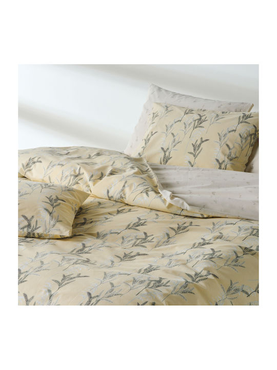 Kentia Luma Σετ Σεντόνια Υπέρδιπλα 240x270εκ. Κίτρινο (4τμχ)