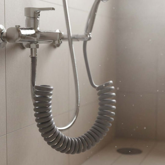 Avizar Flexible Extendable Universal Shower Hose 2m Spiral Design Grey