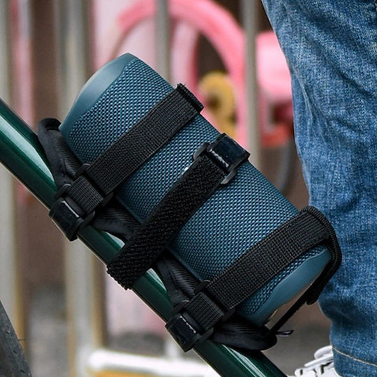 Suport Bidon Bicicletă Trotinetă Zola Prindere cu Velcro Ghidon Cadru Montare Circumferință Maximă 35 Cm PVC Negru