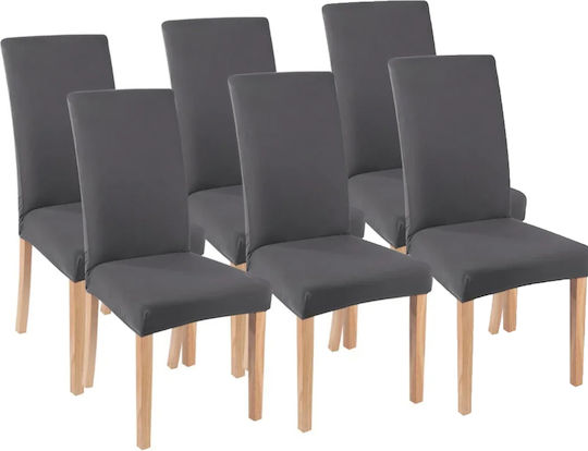 Zola Elastische Abdeckung Für Stuhl Grau 65x40cm 6 Stück