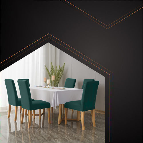 Husă Elastică Scaun Verde 65x40cm 6 Bucăți