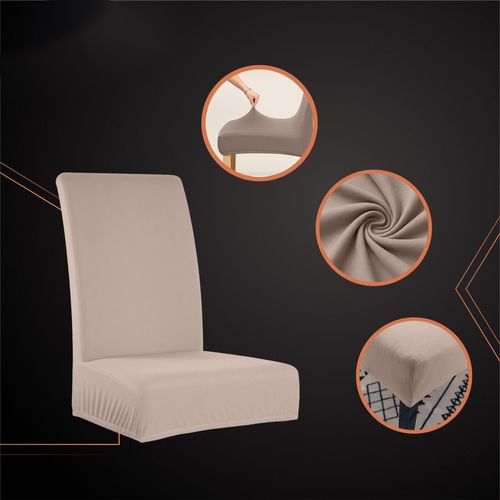 Husă Elastică Scaun Bej 65x40cm 6 Bucăți
