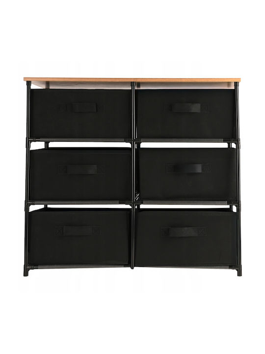 Sertar De Depozitare Din Metal și Țesătură L76xL30xÎ68cm