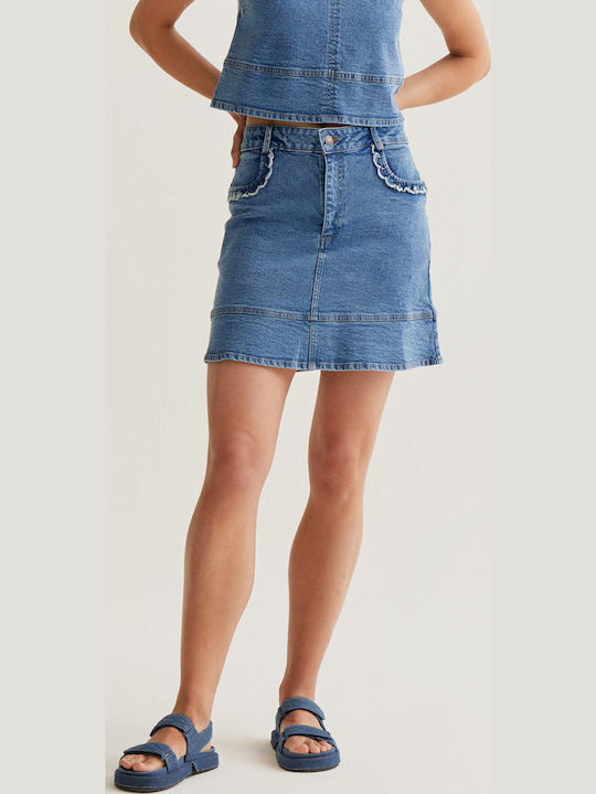Denim Skirt Blue