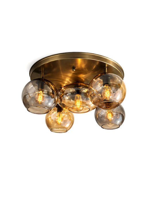 Plafonieră de Tavan 60 cm Aurie