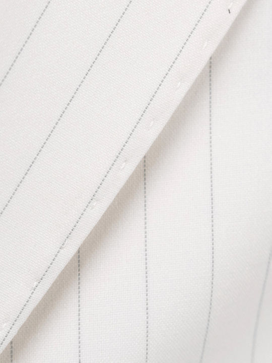 Summer Men's Suit with Slim Fit White