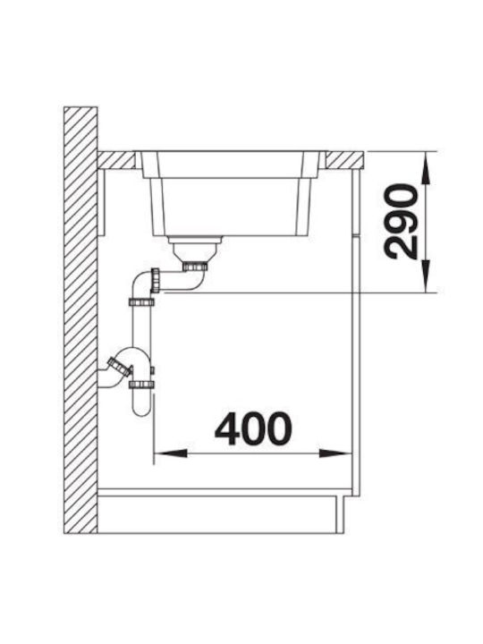 Blanco Etagon 700-If Drop-In Küchenspüle Inox mit Wasserhahn M44xP74cm Grau