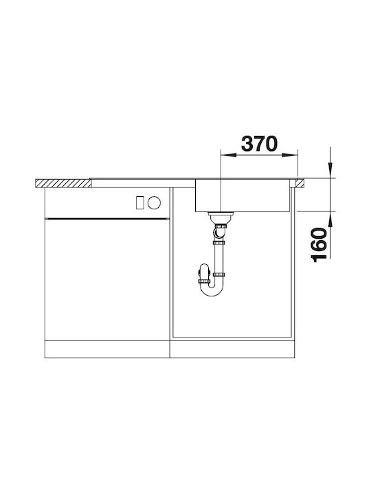 Blanco Xl 6 S Ένθετος Νεροχύτης Inox Brushed με Μπαταρία Μ100xΠ50cm Γκρι
