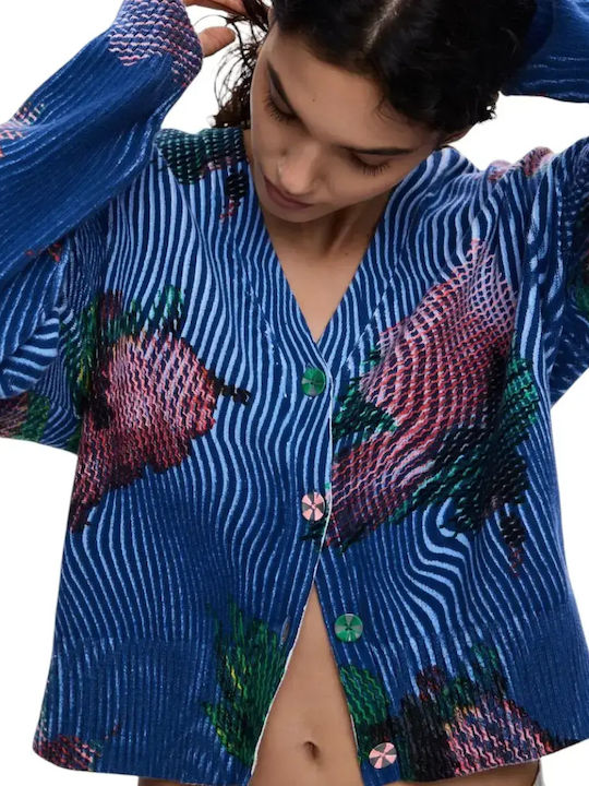 Women's Knitted Cardigan Blue