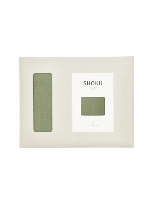 Villa Collection Plastic Green Placemats 46x35cm 4 Pieces