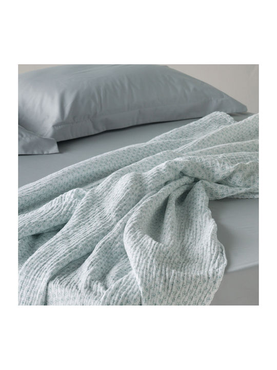 Kentia Evanthia Decke Mousseline Halbdoppelt 180x240cm Grau