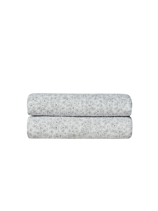Kentia Evanthia Decke Mousseline King Size 260x240cm Grau-Weiß