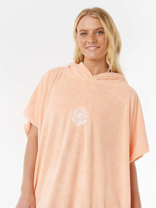 Rip Curl Kapuzentuch Strandponcho aus Mikrofaser Orange
