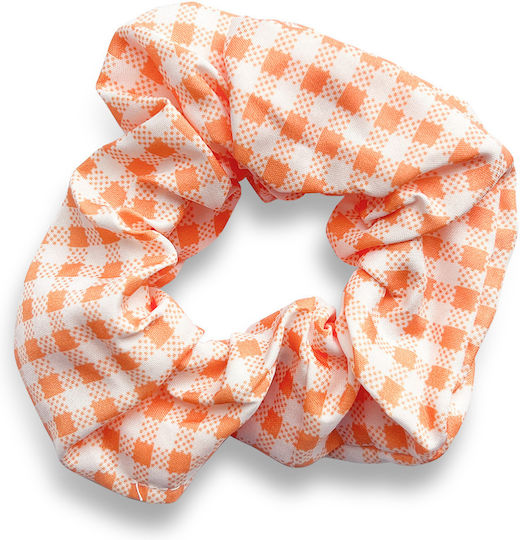Avizar Classic Scrunchie Vichy Cotton Orange Hair Orange