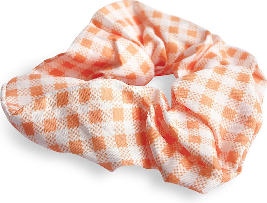 Avizar Classic Scrunchie Vichy Cotton Orange Hair Orange
