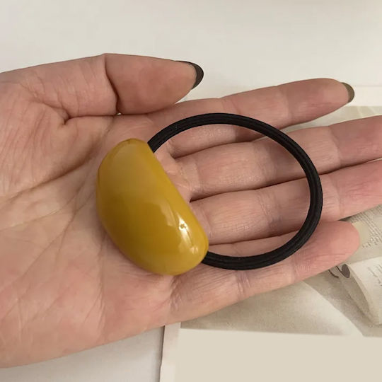 Avizar Casual Elastic Hair Pearl Effect Yellow Wood Yellow