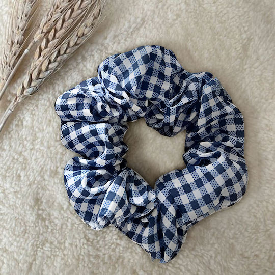 Avizar Classic Scrunchie Vichy Vintage Bumbac Păr Albastru Marin Albastru Marin