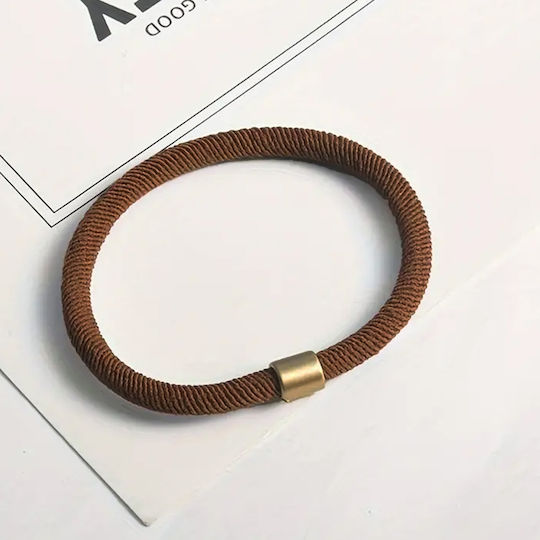 Avizar Twisted Elastic Hair Light Brown Minimalist Gold Tip Brown Beige