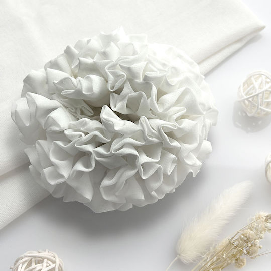 Avizar Scrunchie Maxi Hair In Muslin Vaporous Casual White White